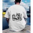 Raccoon Reading A Book Vintage Trash Reader Men's Back Print T-Shirt