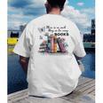 There Is No Such Thing As Too Many Books Reading Librarian Men's Back Print T-Shirt There Is No Such Thing As Too Many Books Reading Librarian Men's Back Print T-Shirt
