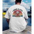 I Read Alotl Axolotl Retro Reading Books Lover Vintage Men's Back Print T-Shirt