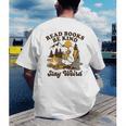 Read Books Be Kind Stay Weird Bookish Silly Goose Reading Men's Back Print T-Shirt Read Books Be Kind Stay Weird Bookish Silly Goose Reading Men's Back Print T-Shirt