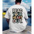 Read Your Heart Out Book Lover Quote Men Women Men's Back Print T-Shirt