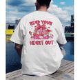 Read Your Heart Out Teacher Valentine Reading Book Lover Men's Back Print T-Shirt
