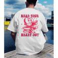 Read Your Heart Out Valentines Day Book Lover Bookish Teach Men's Back Print T-Shirt