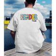 Reader I Am Bookworm Librarian I Heart Read Book Lover Men's Back Print T-Shirt