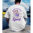 Reading Is My Favorite Sport Saying Quote Book Lovers Men's Back Print T-Shirt