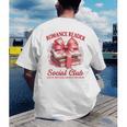 Romance Book Reading Bookish Romance Reader Social Club Men's Back Print T-Shirt Romance Book Reading Bookish Romance Reader Social Club Men's Back Print T-Shirt