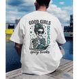 Romance Reader Good Girls Read Spicy Books Halloween Costume Men's Back Print T-Shirt Romance Reader Good Girls Read Spicy Books Halloween Costume Men's Back Print T-Shirt