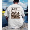 Salem Book Club Bookish Halloween Retro Salem Witch Book Men's Back Print T-Shirt