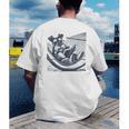 Schnauzer Hammock Reading Book Schnauzer Glasses Men's Back Print T-Shirt