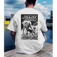Science Fiction Writer At Work Vintage Book Cover Men's Back Print T-Shirt Science Fiction Writer At Work Vintage Book Cover Men's Back Print T-Shirt
