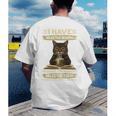 i Have Selective Hearing Cat Coffee Books Retro Men's Back Print T-Shirt