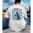 Sorry I'm Booked Cat Reading Book Boho Flowers Vintage Men's Back Print T-Shirt Sorry I'm Booked Cat Reading Book Boho Flowers Vintage Men's Back Print T-Shirt