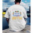 Straight Outta The Library Book Lover Men Women Premium Tri-Blend Men's Back Print T-Shirt