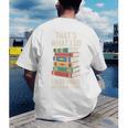 That's What i Do i Read Books And i Know Things Cute Graphic Men's Back Print T-Shirt