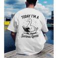 Today I'm A Serious Goose Animal Reading Book Lovers Men's Back Print T-Shirt Today I'm A Serious Goose Animal Reading Book Lovers Men's Back Print T-Shirt