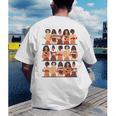 History Month Educated Black Women Girls Reading Books Men's Back Print T-Shirt