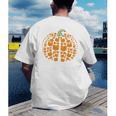 Vintage Book Pumpkin Autumn Fall Librarians Bookworm Teacher Men's Back Print T-Shirt