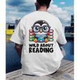 Wild About Reading Book Lover Penguin Men's Back Print T-Shirt Wild About Reading Book Lover Penguin Men's Back Print T-Shirt