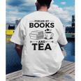 Women's Fueled By Books And Tea Book Lover Bookworm Reading Books Men's Back Print T-Shirt Women's Fueled By Books And Tea Book Lover Bookworm Reading Books Men's Back Print T-Shirt