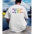 Women's Read Books Be Kind Stay Weird Book Lover Rainbow Men's Back Print T-Shirt Women's Read Books Be Kind Stay Weird Book Lover Rainbow Men's Back Print T-Shirt