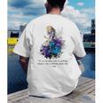 Women's Vintage Book Quote It’s No Use Going Back To Yesterday Men's Back Print T-Shirt
