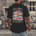 100 Days In The Books Cute Book 100 Days Of School Teachers Men's Back Print T-Shirt 100 Days In The Books Cute Book 100 Days Of School Teachers Men's Back Print T-Shirt