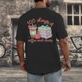 100 Days Of Coffee And Chaos Coquette Bow Book Apple Men's Back Print T-Shirt