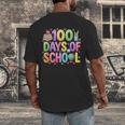 100 Days Of School Book Pencil Teachers Girls Kids 100th Day Men's Back Print T-Shirt