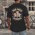 100 Days Of School Cute Puppies And Books Men's Back Print T-Shirt 100 Days Of School Cute Puppies And Books Men's Back Print T-Shirt