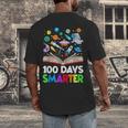 100th Day Of School Astronaut Books Space 100 Days Smarter Men's Back Print T-Shirt