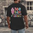 100th Day Of School Teacher Women Floral Books Men's Back Print T-Shirt