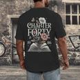 1986 Chapter Forty 40th Birthday Wildflower Book 40 Year Old Men's Back Print T-Shirt