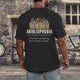 Abibliophobia Definition Book Reader Book Nerd Book Reading Men's Back Print T-Shirt