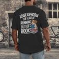 Abibliophobia Dog Book Lover Library Men's Back Print T-Shirt Abibliophobia Dog Book Lover Library Men's Back Print T-Shirt