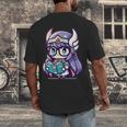Adorable Book Lover Valkyrie With Reading Glasses Cute Men's Back Print T-Shirt