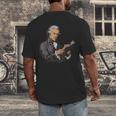 Alexander Hamilton Reading A Book Men's Back Print T-Shirt
