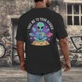 Alien Reader Reading Teacher Librarian Book Lover Men's Back Print T-Shirt