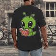 Alien Reading Book Believe In Yourself Kids Women Men Men's Back Print T-Shirt