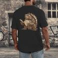 Alligator Snapping Turtle Reading A Book Men's Back Print T-Shirt