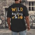 Animal Print Read A Book Character Kids Wild About Reading Men's Back Print T-Shirt Animal Print Read A Book Character Kids Wild About Reading Men's Back Print T-Shirt