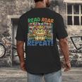 Animals Read Reading Book Library First Day Of School Kids Men's Back Print T-Shirt