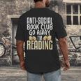Anti Social Book Club Go Away I'm Reading Men's Back Print T-Shirt Anti Social Book Club Go Away I'm Reading Men's Back Print T-Shirt