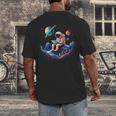 Astronaut Reading Book In Space Books Lover Bookworm Men's Back Print T-Shirt