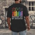 Awesome Like My Daughter Books Floral Proud Mom Women Men's Back Print T-Shirt