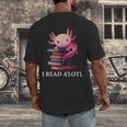 Axolotl Book Lover Librarian Reading Library Readers Men's Back Print T-Shirt Axolotl Book Lover Librarian Reading Library Readers Men's Back Print T-Shirt