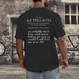 Aziraphale's Bookshop AZ Fell And Co Literary Antiquarian Men's Back Print T-Shirt