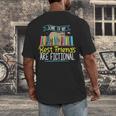 Some Of My Best Friends Are Fictional Book Lover Bookworm Men's Back Print T-Shirt Some Of My Best Friends Are Fictional Book Lover Bookworm Men's Back Print T-Shirt