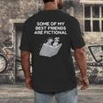 Some Of My Best Friends Are Fictional Book Lover Nerd Men's Back Print T-Shirt