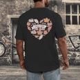 Big Book And Fall Heart Men's Back Print T-Shirt