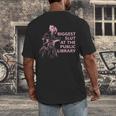 Biggest Slut At The Public Library Reading Book Club Men's Back Print T-Shirt